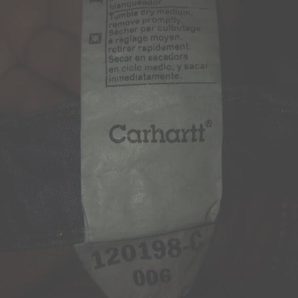 Carhartt Flannel Lined Denim Jeans WB172 Womens Sz 18 Original Fit Straight Leg - Picture 9 of 10